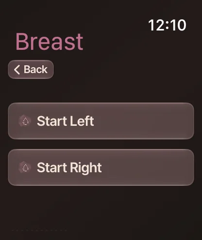 Start left or right on Apple Watch.